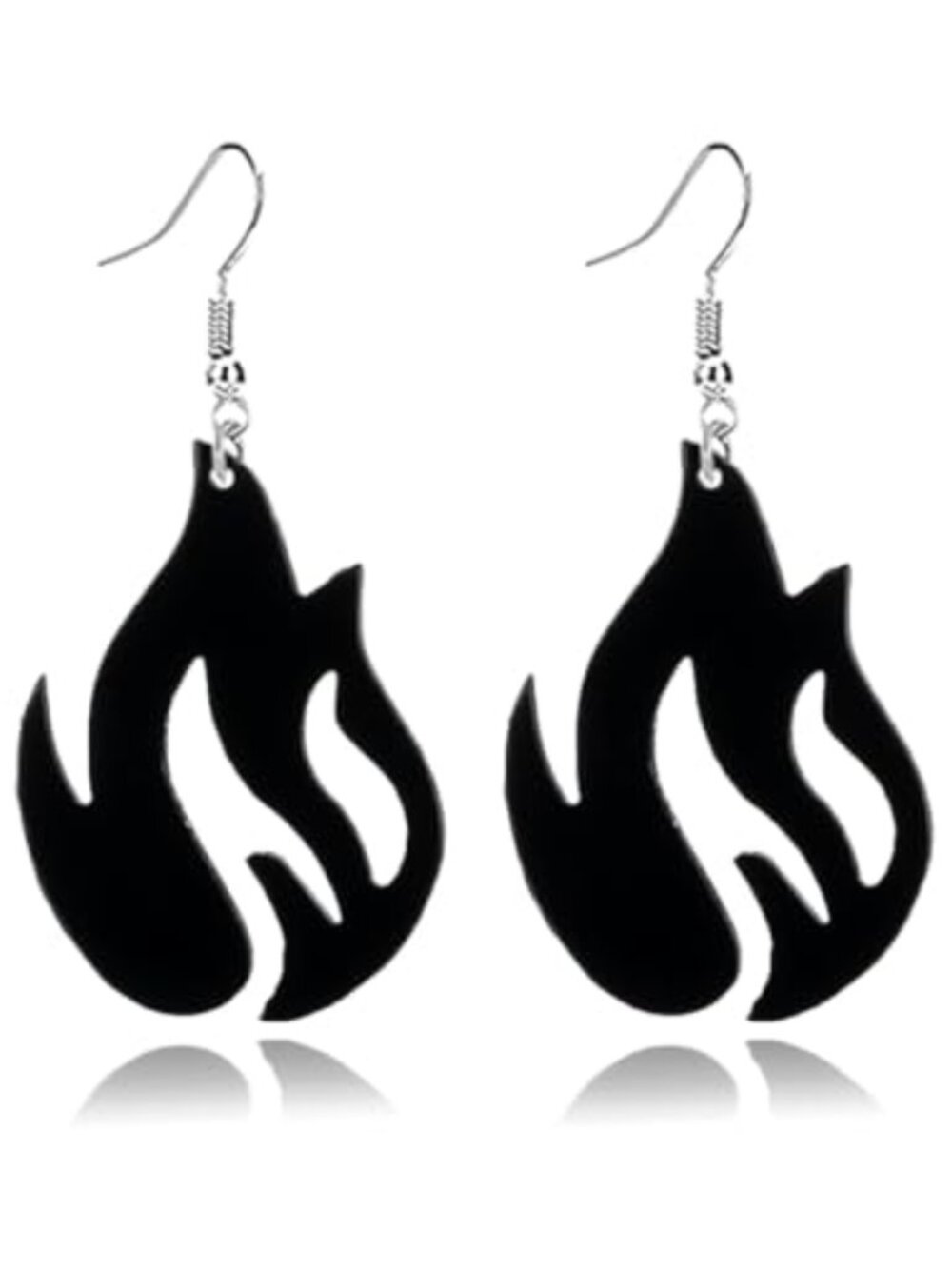 Flame Earrings Geometric Fire Element Halloween Cosplay Jewelry